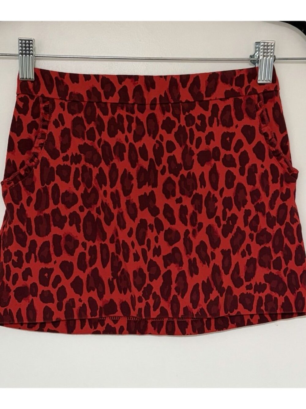 KATE SPADE KIDS GIRLS RED CHEETAH A-LINE SKIRT SZ: 128/ 8Y